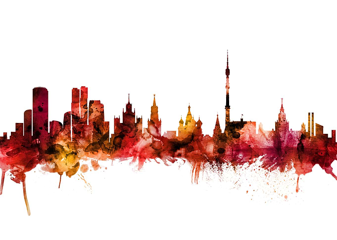 Moscow Russia Skyline