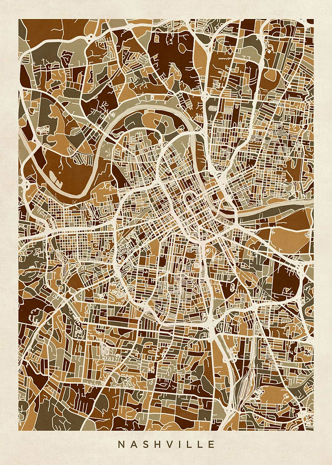 Nashville Tennessee Map
