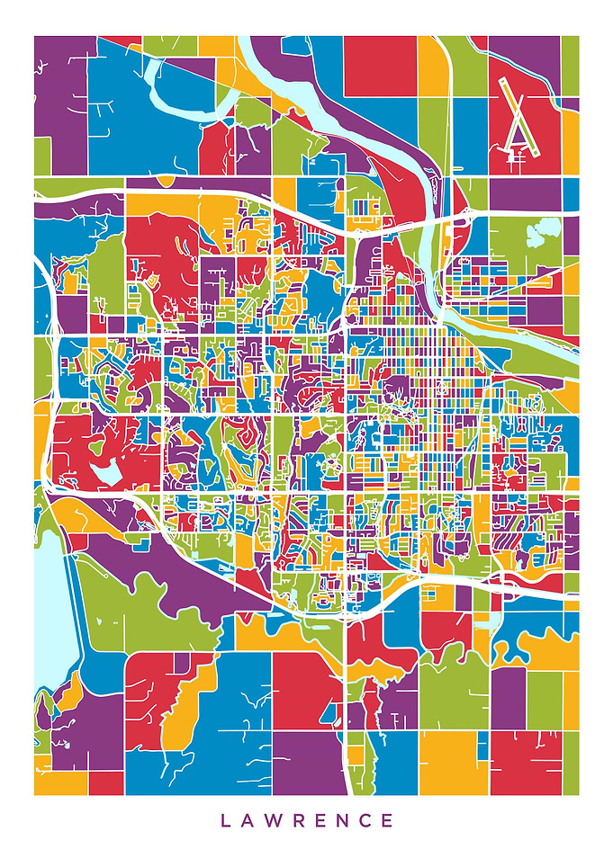Lawrence Kansas Map