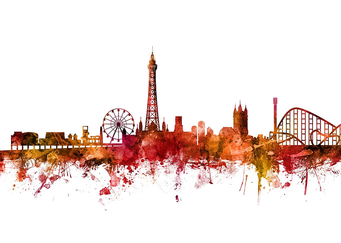 Blackpool England Skyline