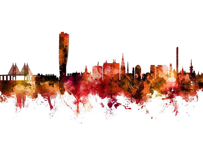 Malmo Sweden Skyline