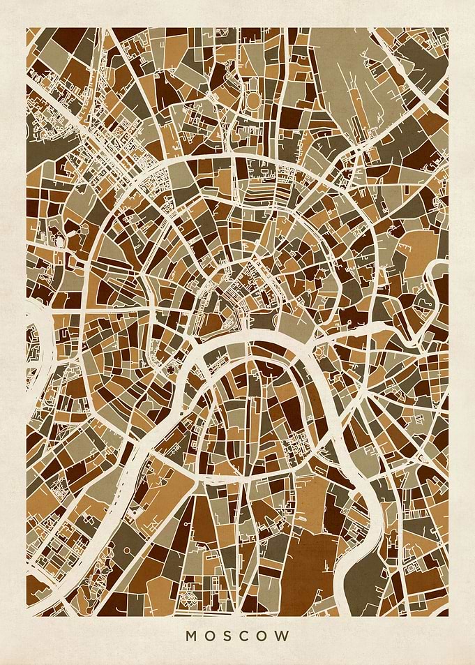 Moscow Russia Map