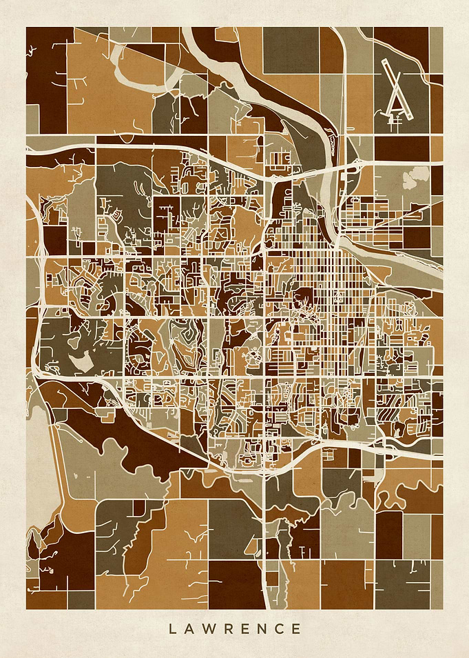 Lawrence Kansas Map