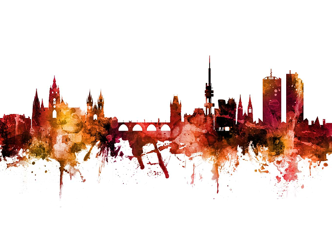 Prague Praha Skyline