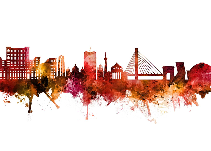 Bucharest Romania Skyline