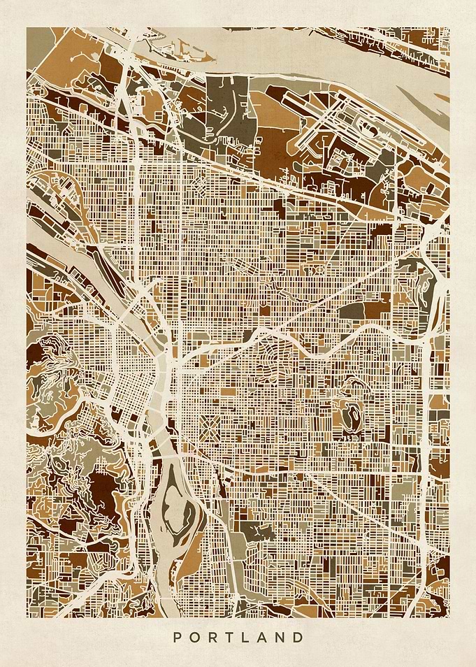 Portland Oregon Map