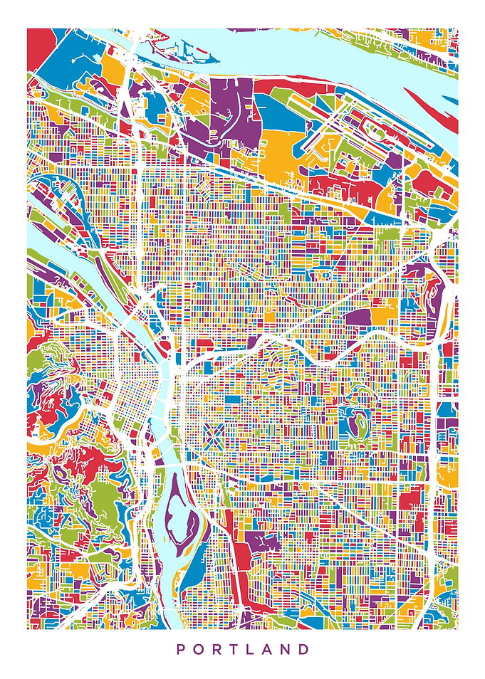 Portland Oregon Map