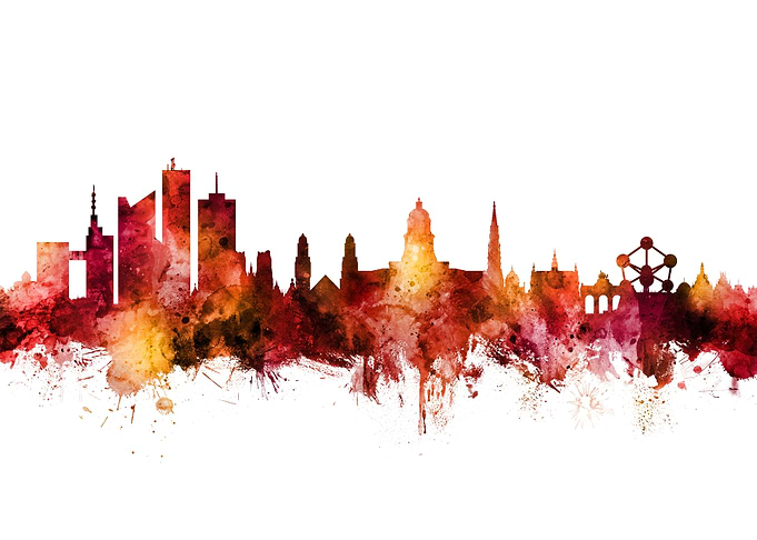 Brussels Belgium Skyline