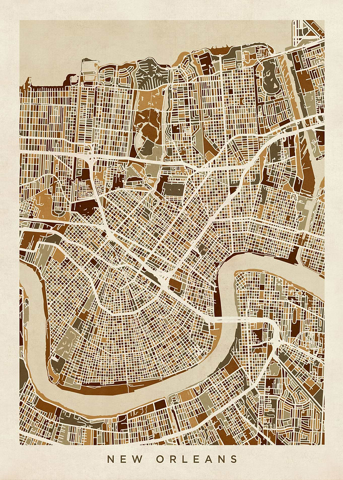 New Orelans Louisiana Map