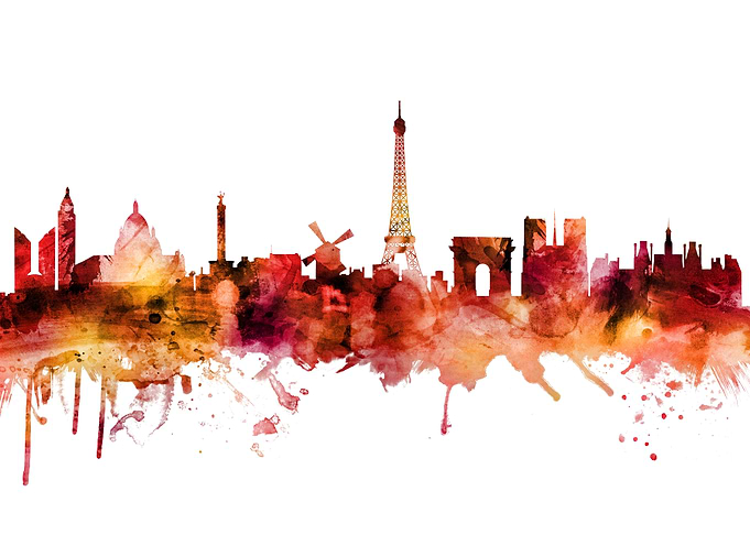 Paris France Skyline