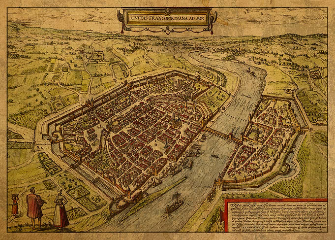 Map of Frankfurt 1500s