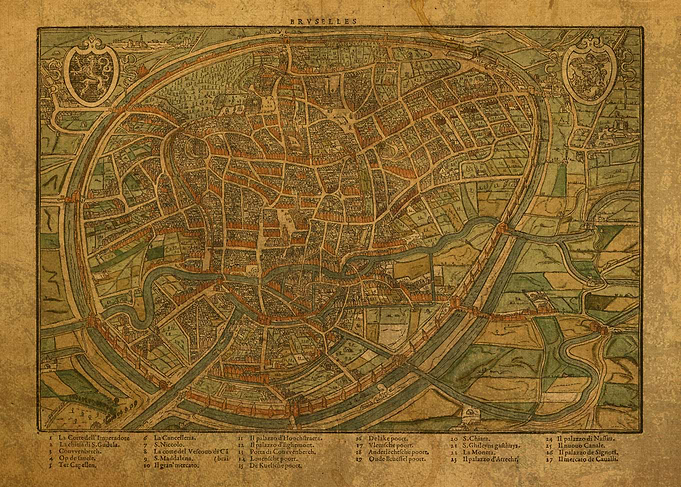 Map of Brussels 1567