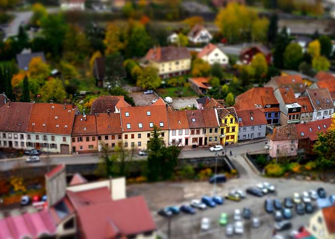 Red tile roofs