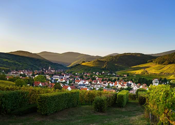 Village view from drone