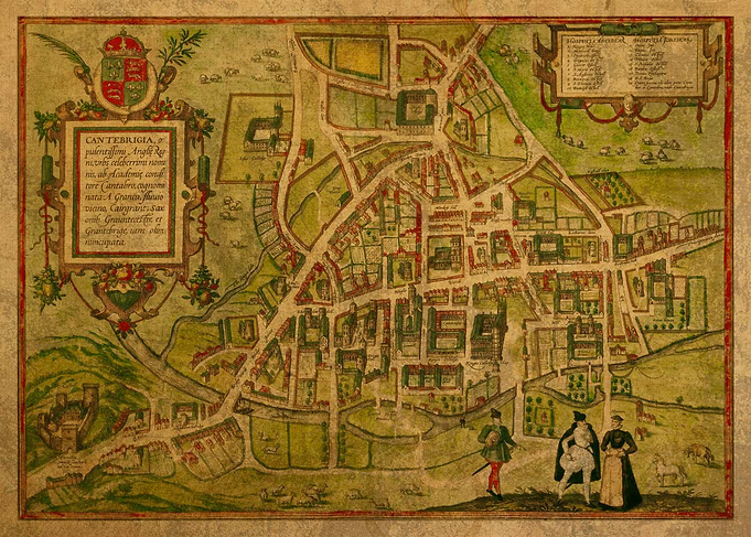 Map of Cambridge UK 1575