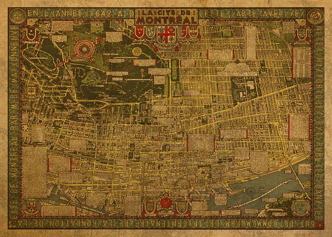 Map of Montreal 1942