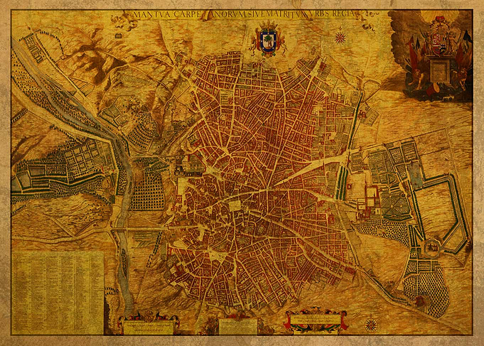 Map of Madrid Spain 1656