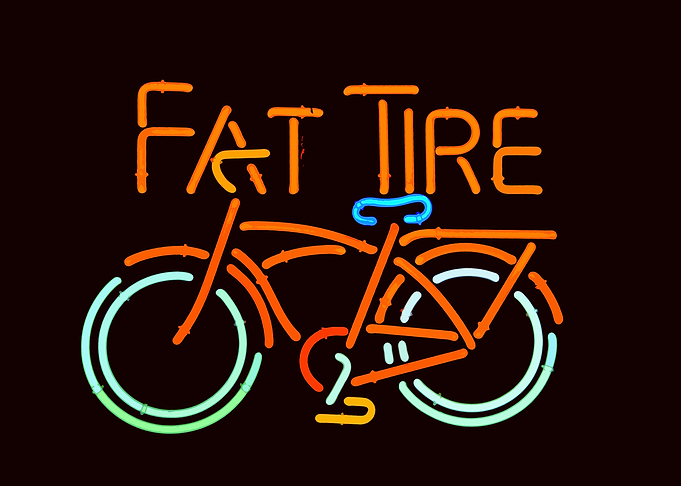 Fat Tire beer neon sign