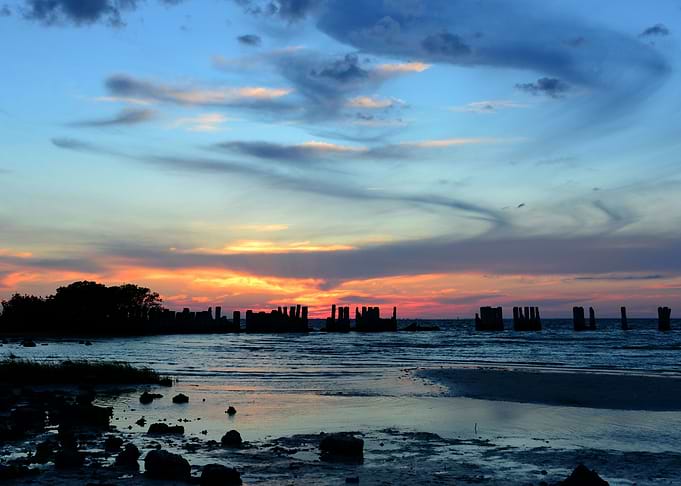 Piano Keys sunset