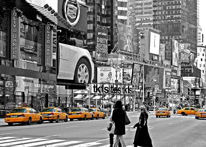 Yellow Cabs Time Square