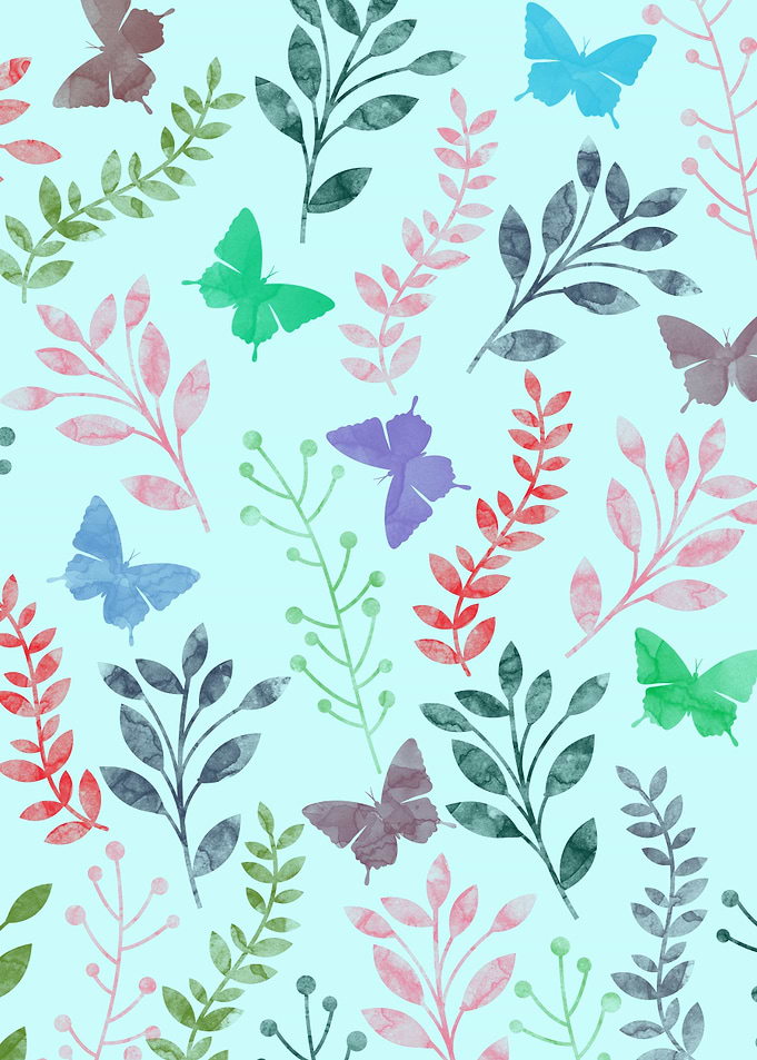 Watercolor Floral and Butt