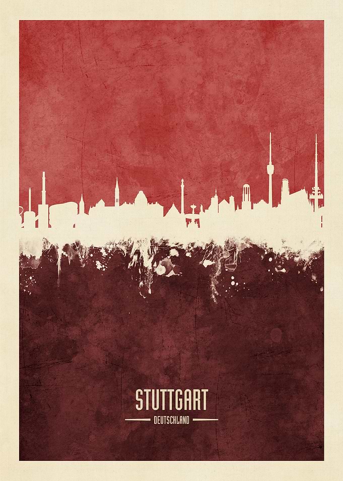 Stuttgart Germany Skyline