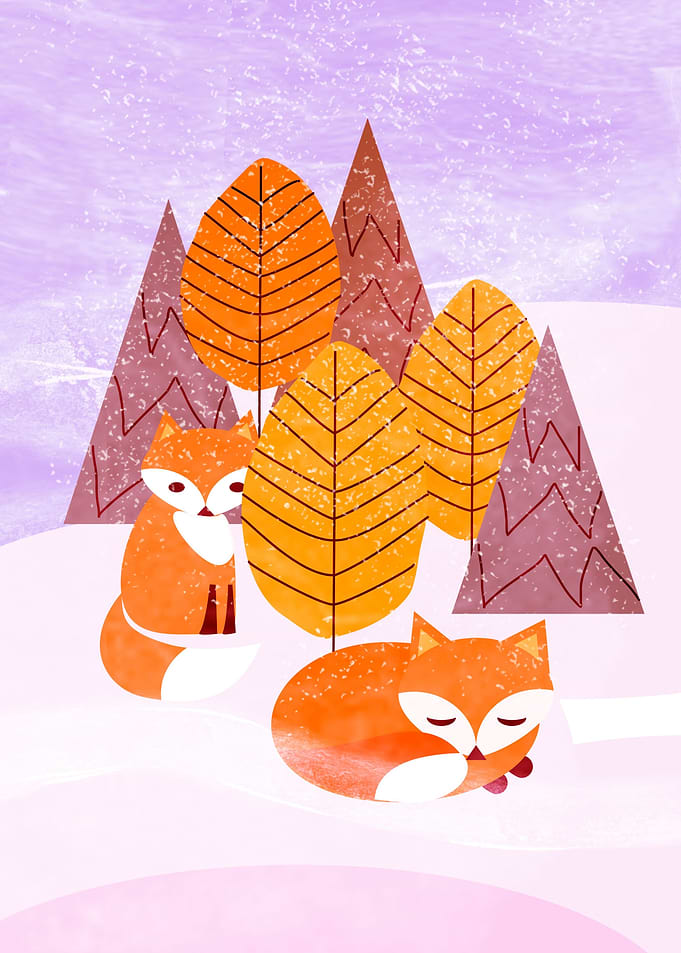 Winter Foxes