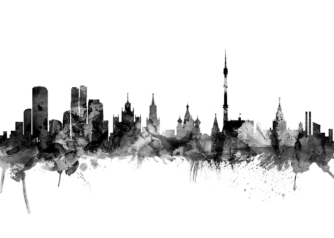 Moscow Russia Skyline
