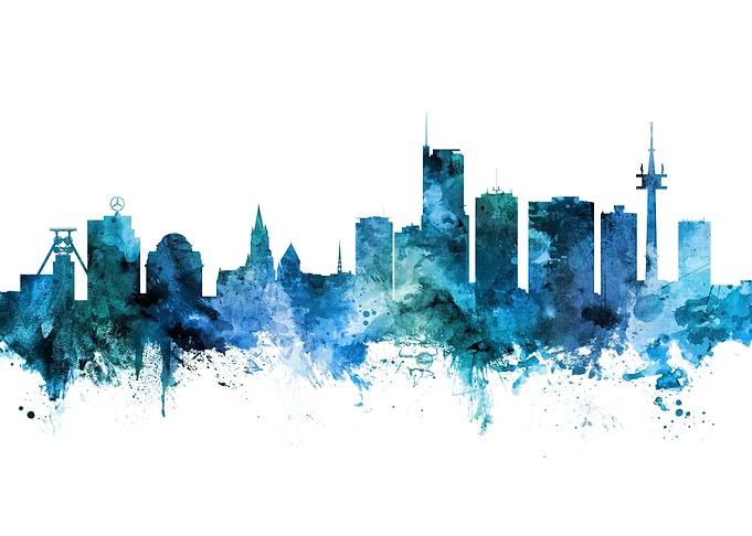 Essen Germany Skyline