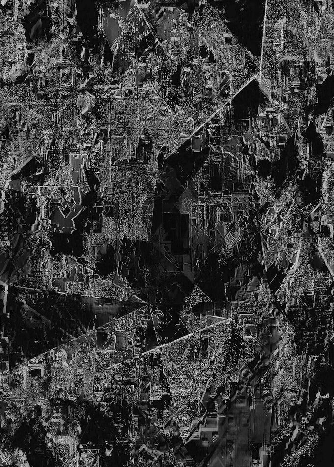 black and white painting