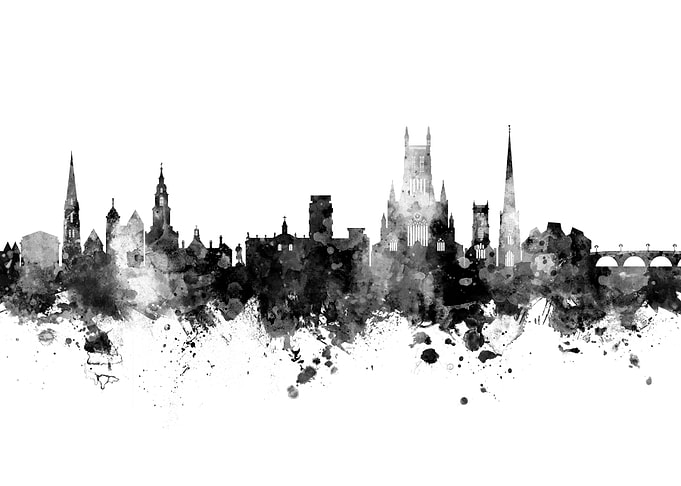 Worcester England Skyline