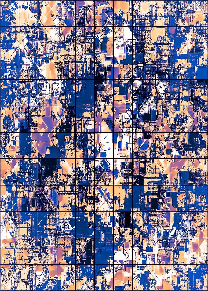 geometric painting texture