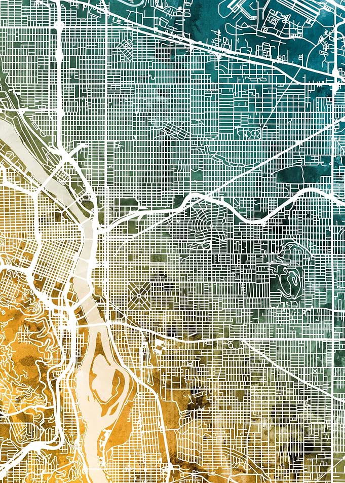 Portland Oregon Map