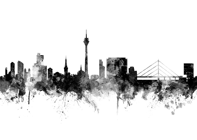 Dusseldorf Germany Skyline