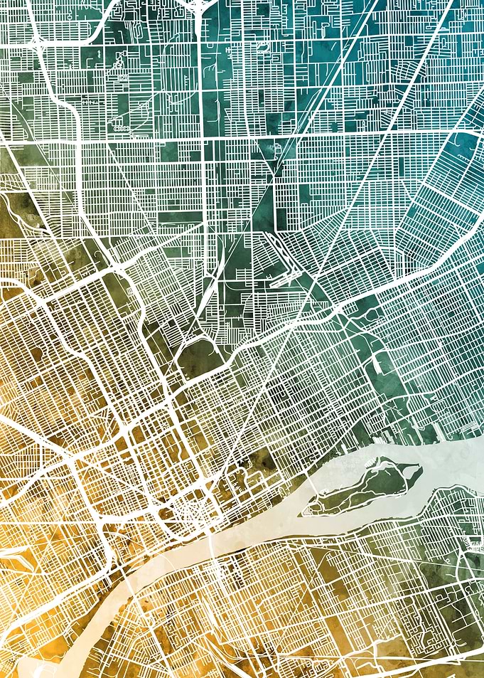 Detroit Michigan Map