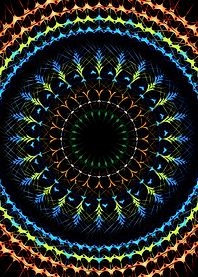 Boho tribal radial Mandala