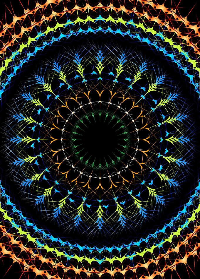 Boho tribal radial Mandala
