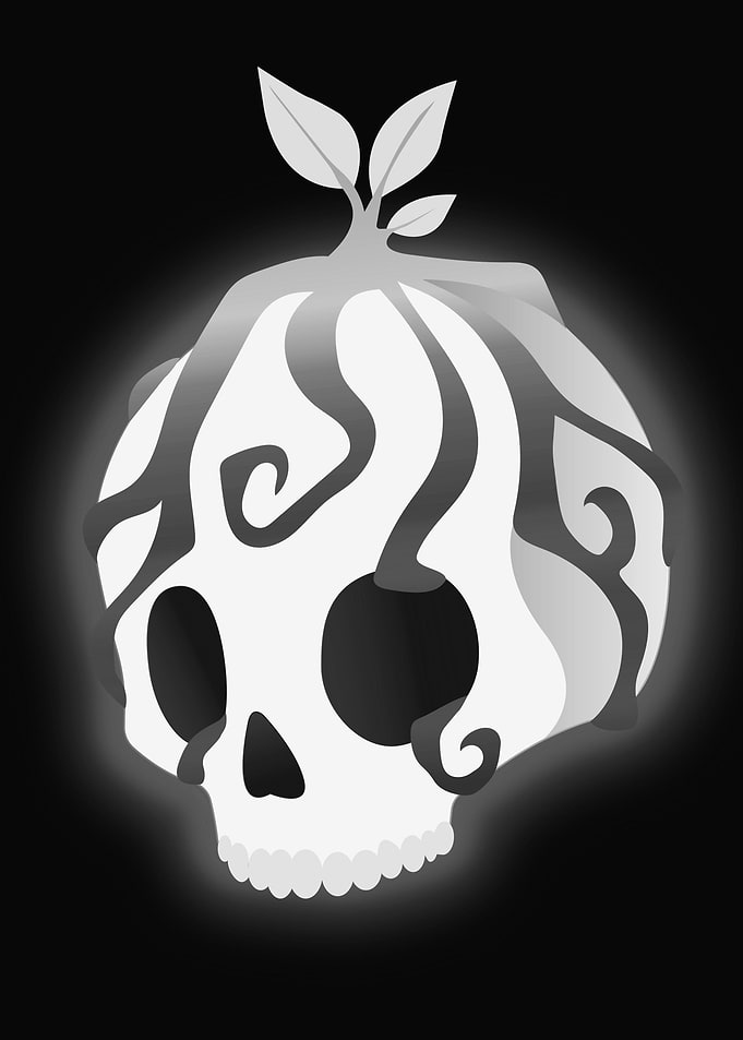 Glowing skull