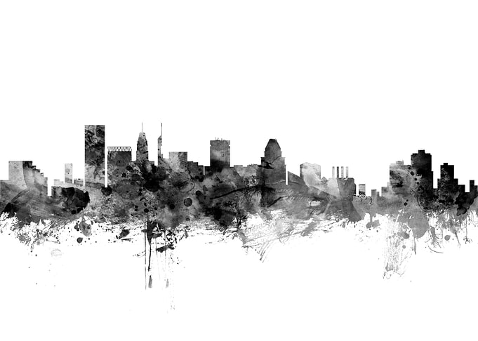 Baltimore Maryland Skyline