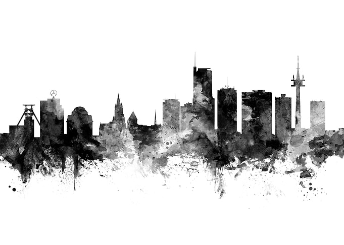 Essen Germany Skyline