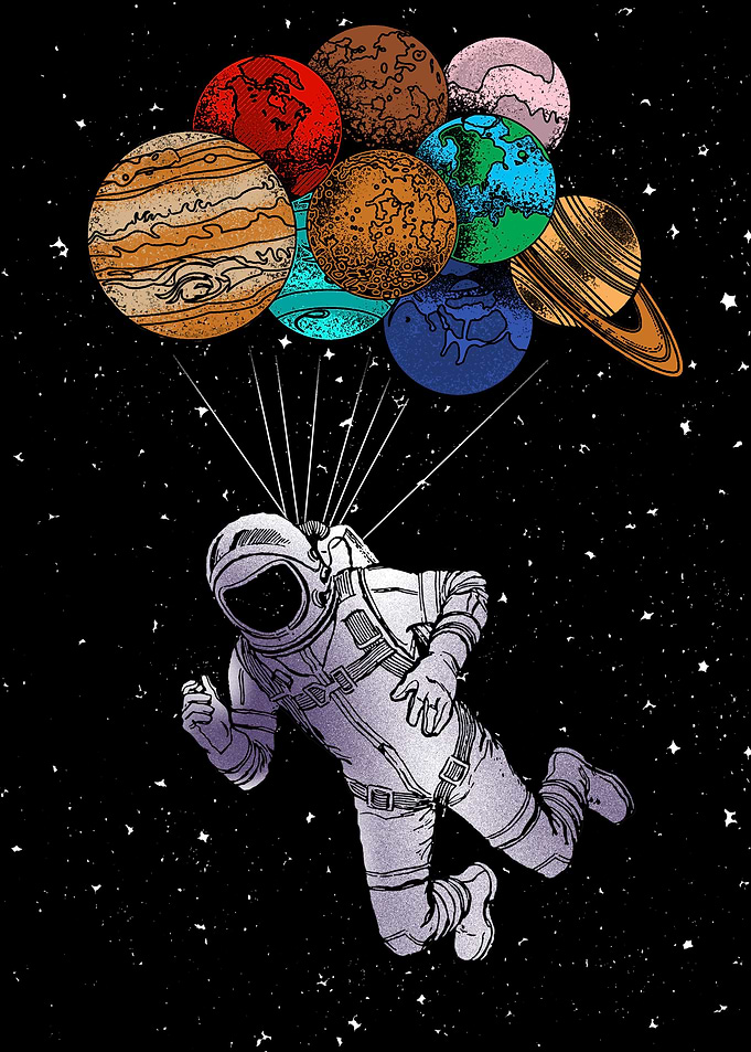 Astronaut Planet Balloon