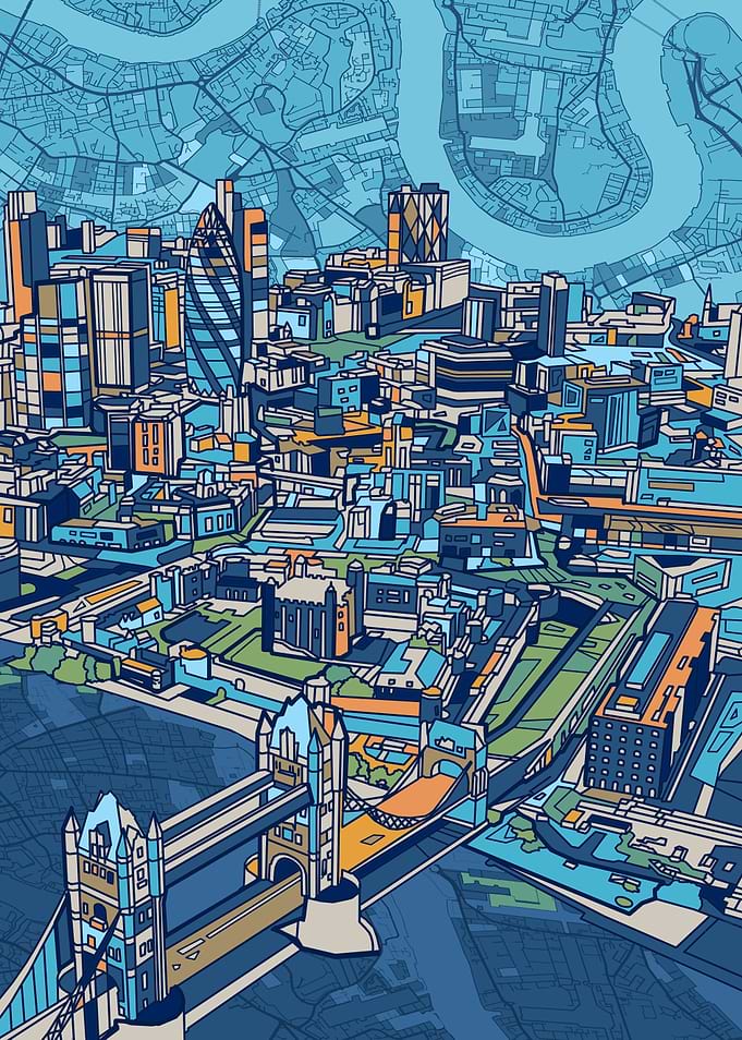 london city abstract