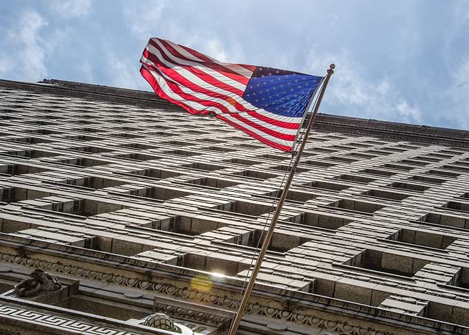 US Flag in Chicago