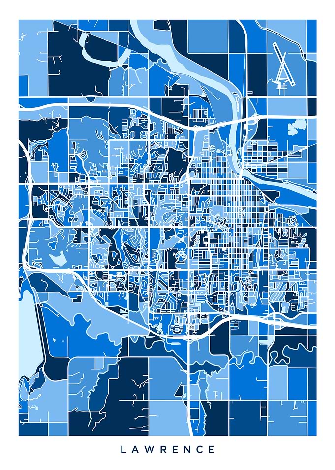 Lawrence Kansas Map