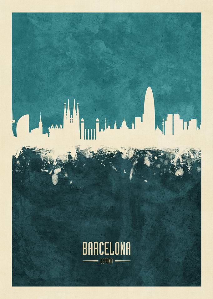 Barcelona Spain Skyline