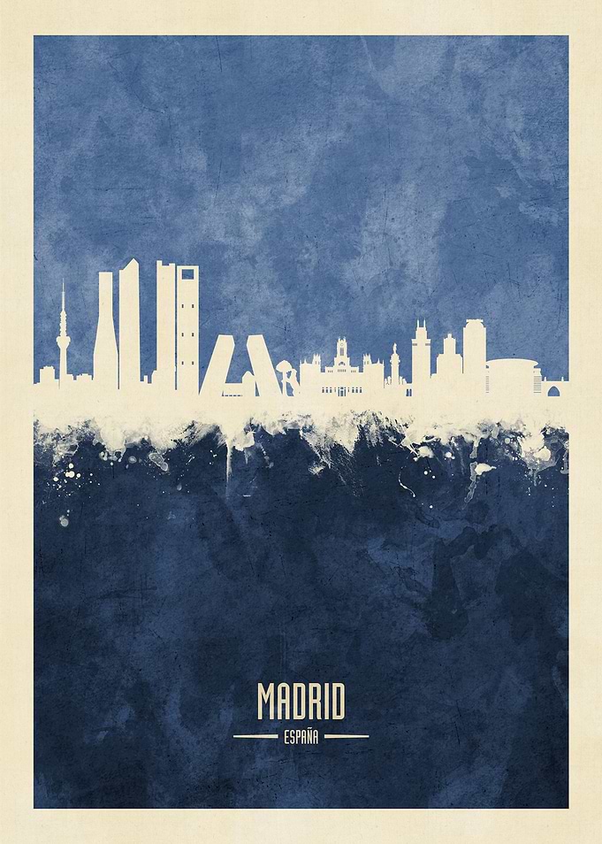 Madrid Spain Skyline