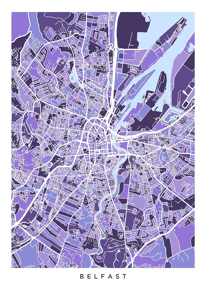 Belfast N Ireland Map
