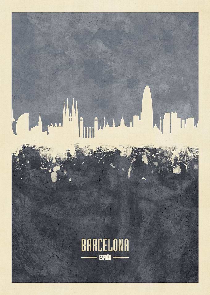 Barcelona Spain Skyline
