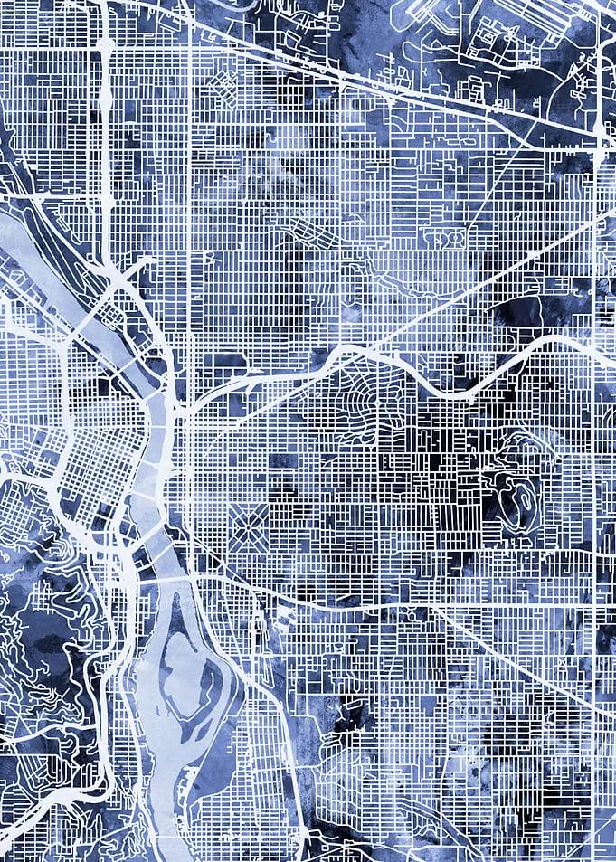 Portland Oregon Map