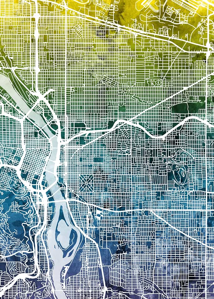 Portland Oregon Map